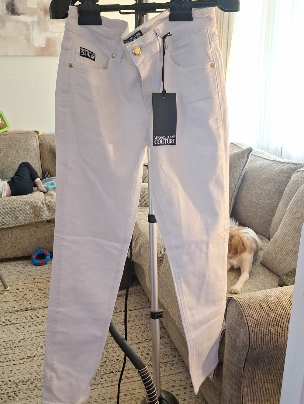 Versace Jeans Collection Men’s White Skinny Jeans with Branded Tag